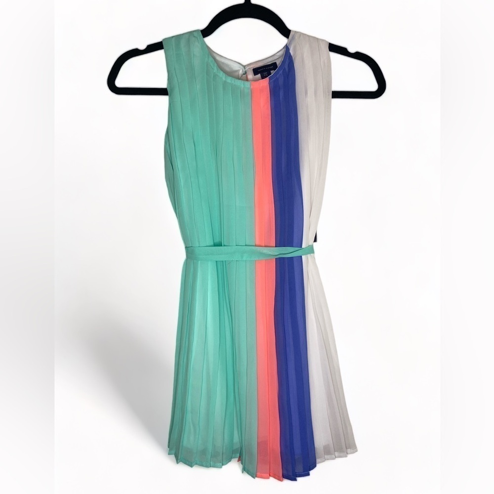 Tommy Hilfiger Tri Color Pleated Dress